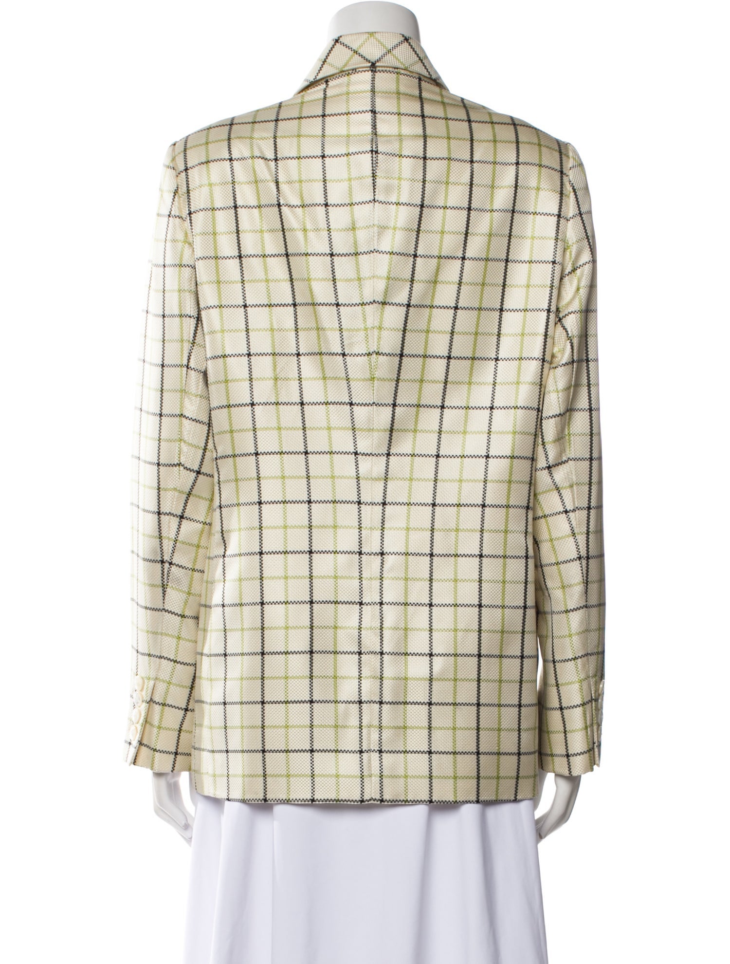 Bill Blass Plaid Print Blazer